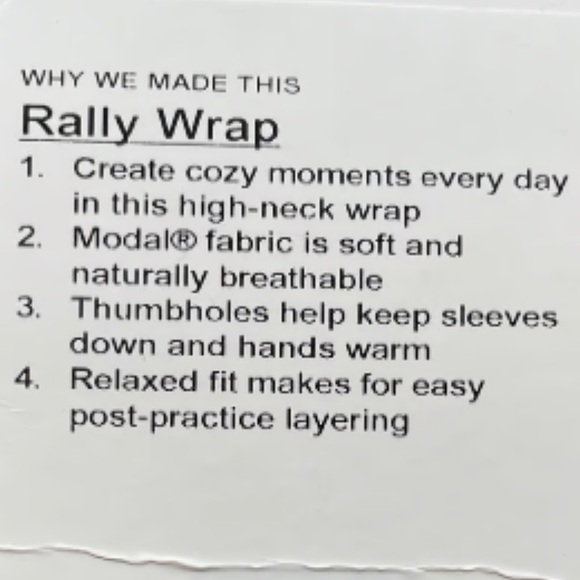 Lululemon Rulu Rally Wrap - Picture 3 of 12